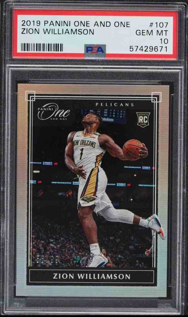 Zion Williamson 2019 Panini One and One RC #107 /99 PSA 10