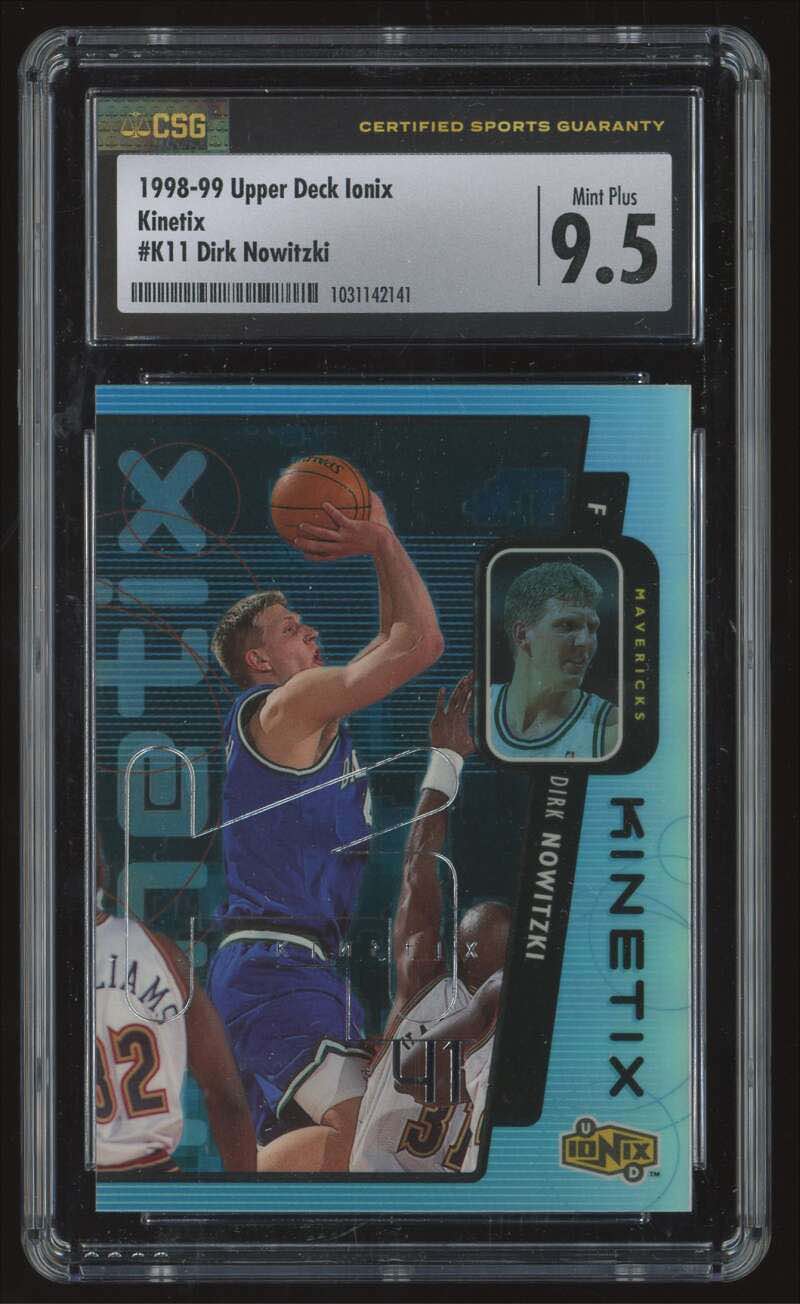 Dirk Nowitzki 1998-99 Upper Deck Ionix Kinetix #K11 CSG 9.5