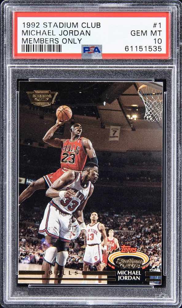 Michael Jordan 1992 Stadium Club #1 Members Only PSA 10
